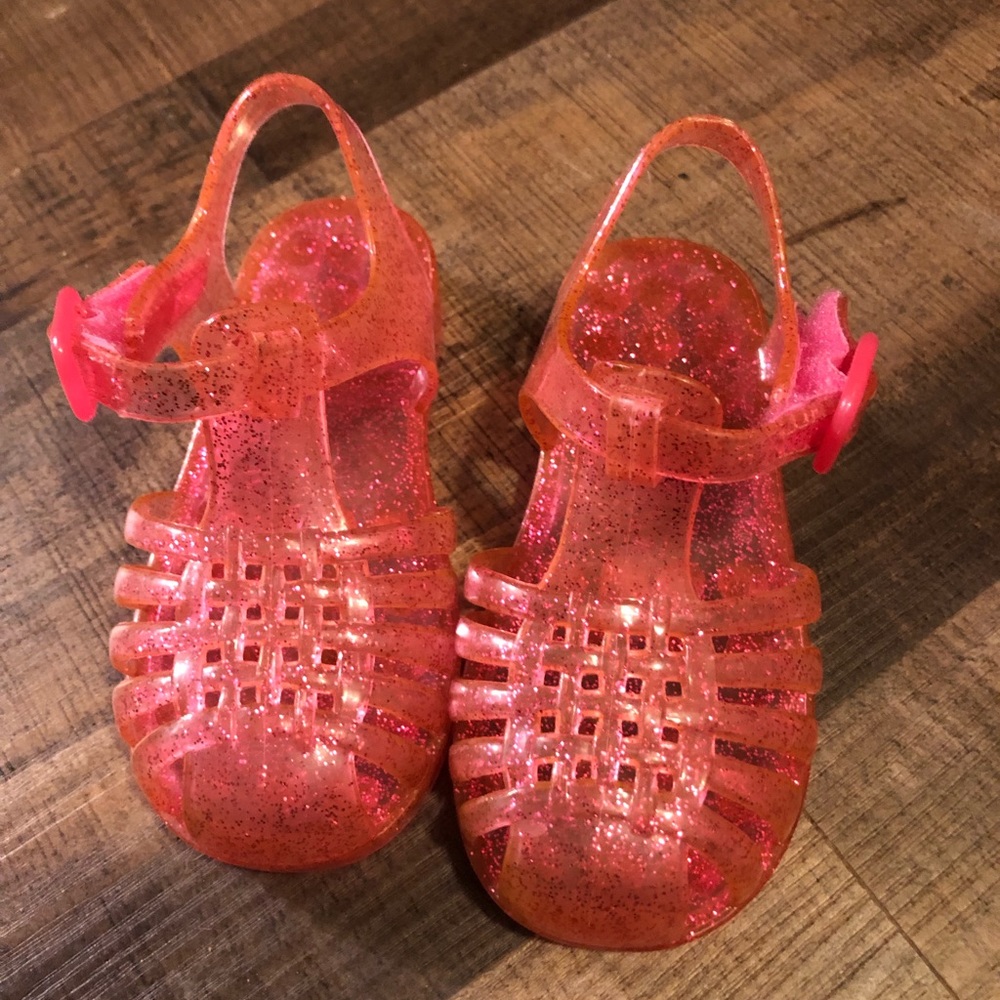 Cat & jack toddler pink glitter jelly sandals